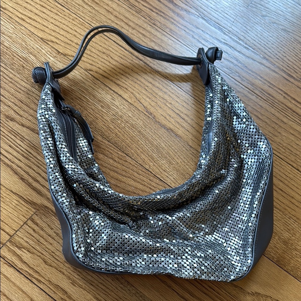 Paradox Silver Sequin Hobo Bag